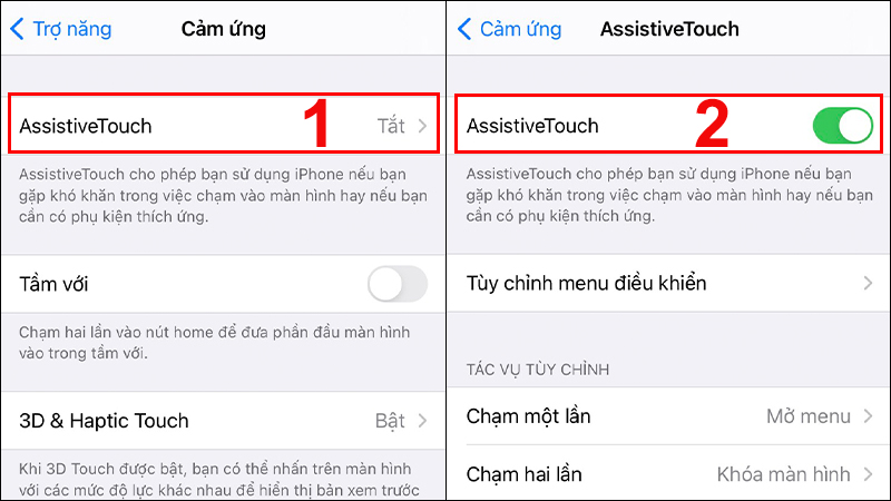 Bật nút Home ảo trên iPhone